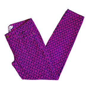 Vineyard Vines Hot Pink Corduroy Pants with Navy Anchor Design Women's Size 0